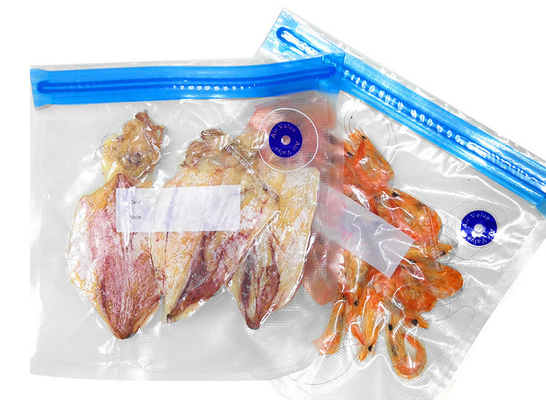 Food Vauum Storage Zip Lock Sous Vide Bags PA PE Handle Pump Bags ανάγλυφα