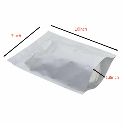 Όρθιος Resealable συγκολλά τις τσάντες με θερμότητα πάγωσε το ασημένιο φύλλο αλουμινίου σφράγισε τις τσάντες
