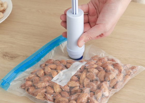 Food Vauum Storage Zip Lock Sous Vide Bags PA PE Handle Pump Bags ανάγλυφα