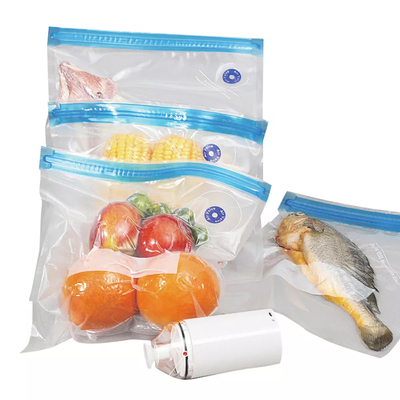 PE PA Food επαναχρησιμοποιήσιμες τσάντες Sous Vide Τσάντες με φερμουάρ CE Vacuum Sealer χωρίς BPA