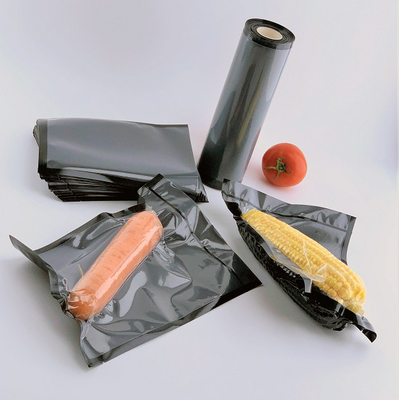 Black And Clear Vacuum Sealer Bag Rolls BPA Free For Herbs Coffee Storage