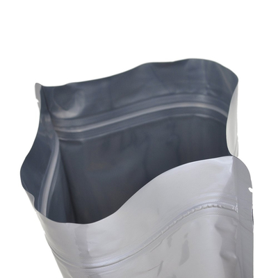 Θερμοσφραγιζόμενο μεταλλικό φύλλο ασημί Mylar Τσάντες με φερμουάρ Stand Up Θήκη αποθήκευσης τροφίμων